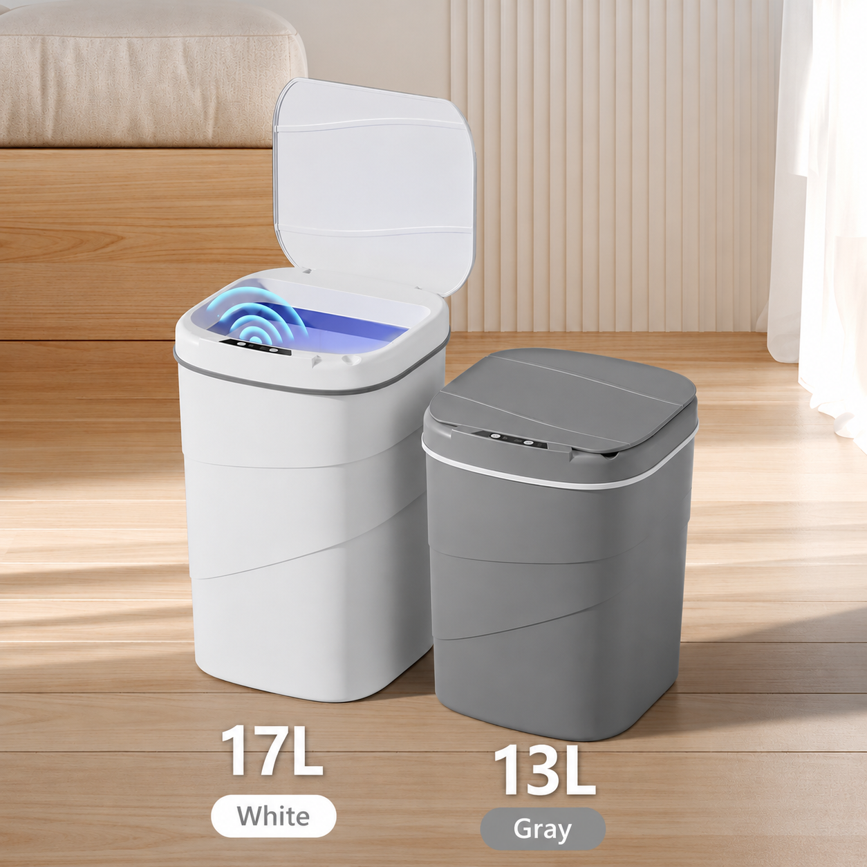 Lixeira com Sensor Automático – Lixeira Inteligente sem Toque para Cozinha e Banheiro