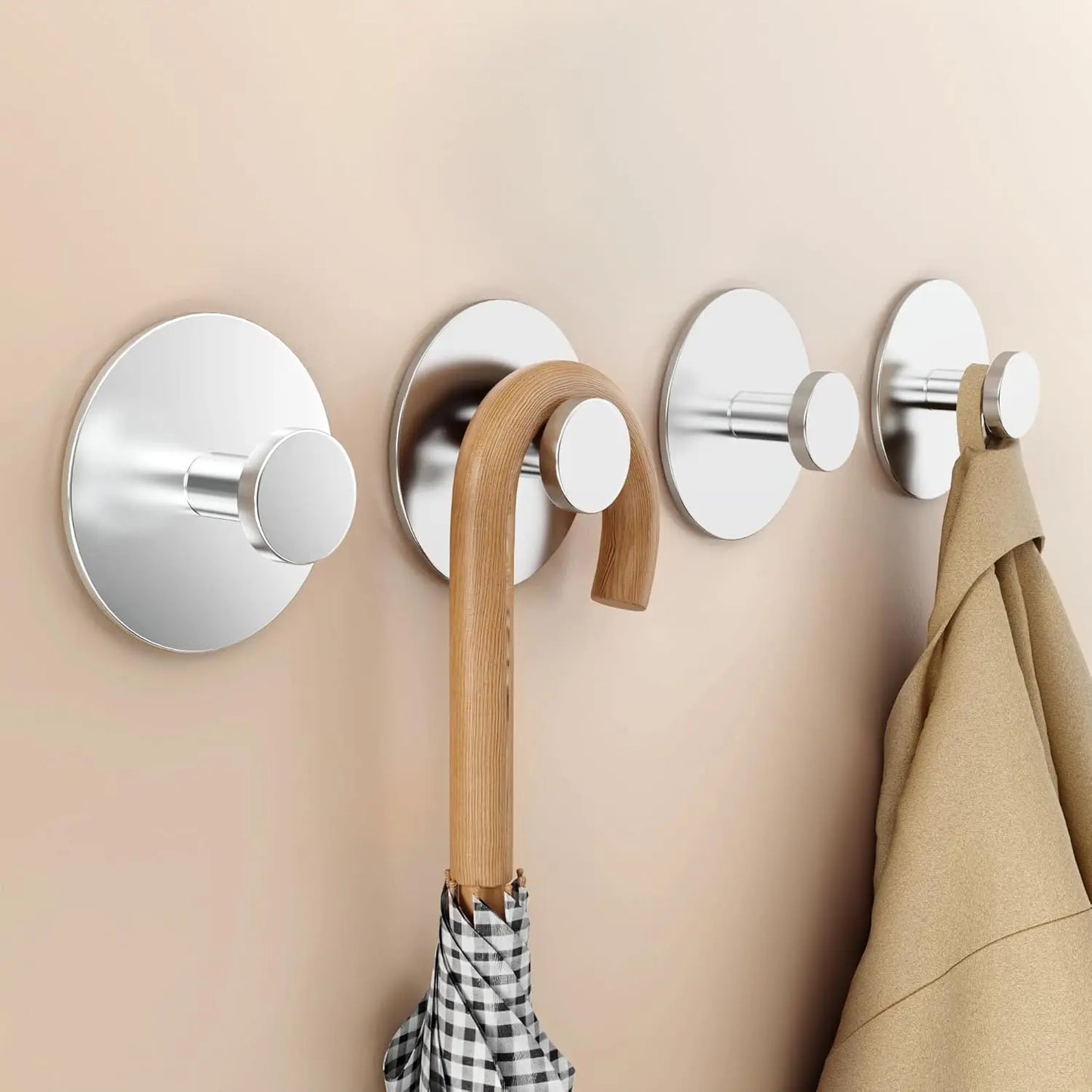 Ganchos Adesivos Multifuncionais – Ganchos de Parede Sem Furo para Cozinha, Banheiro e Quarto